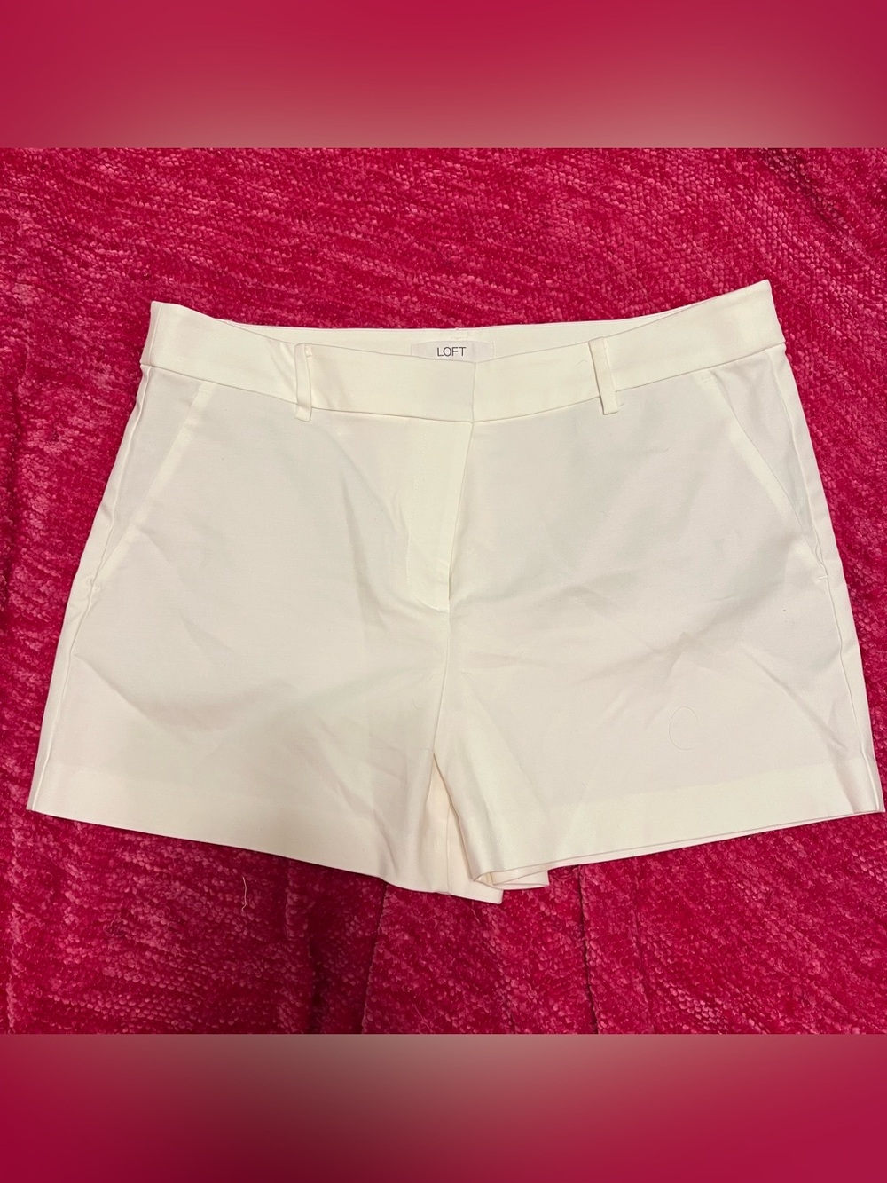 LOFT White Women's Riviera Shorts, size 12, 4” inseam